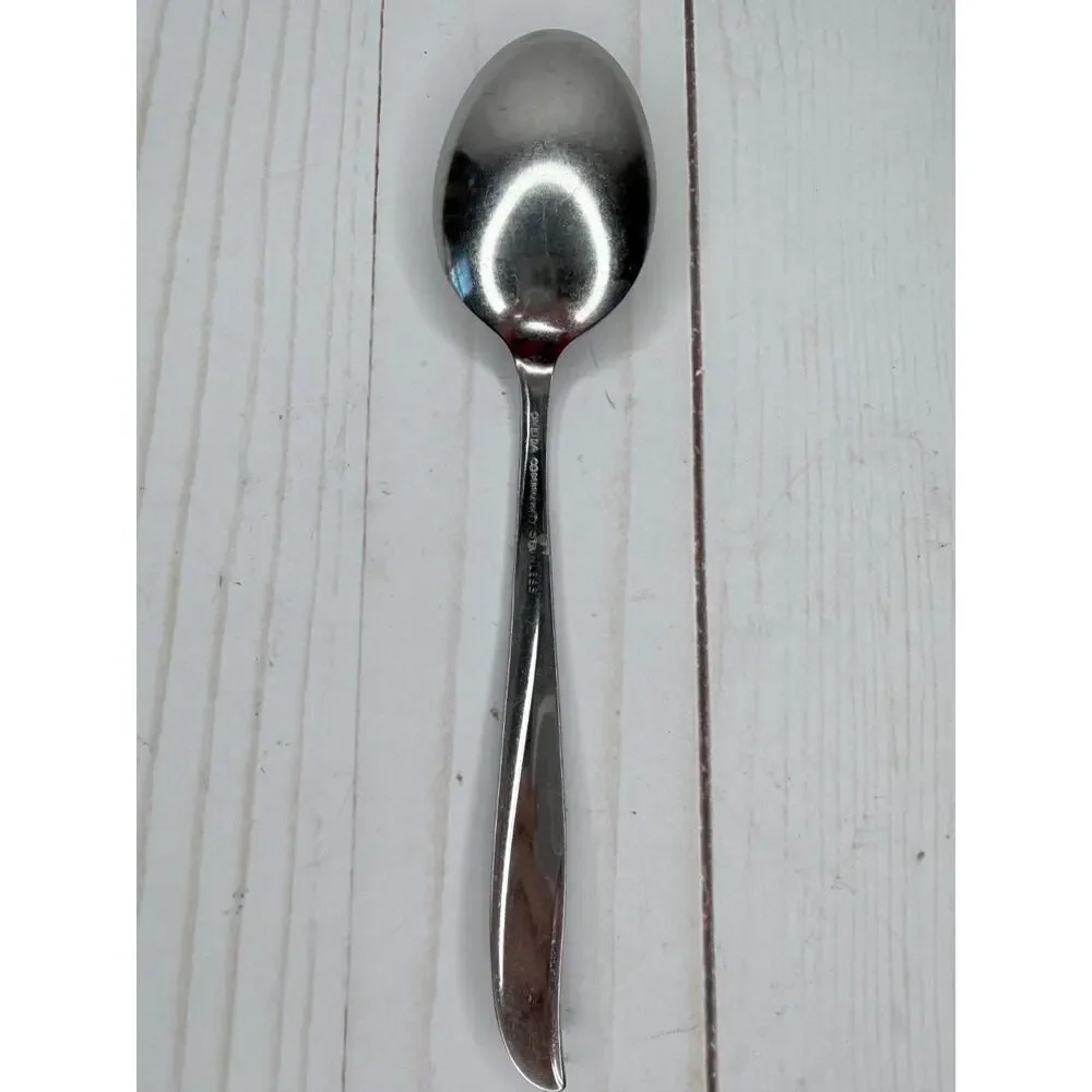 Oneida community Stainless Twin Star Mid Century Modern 1 Soup Spoon
